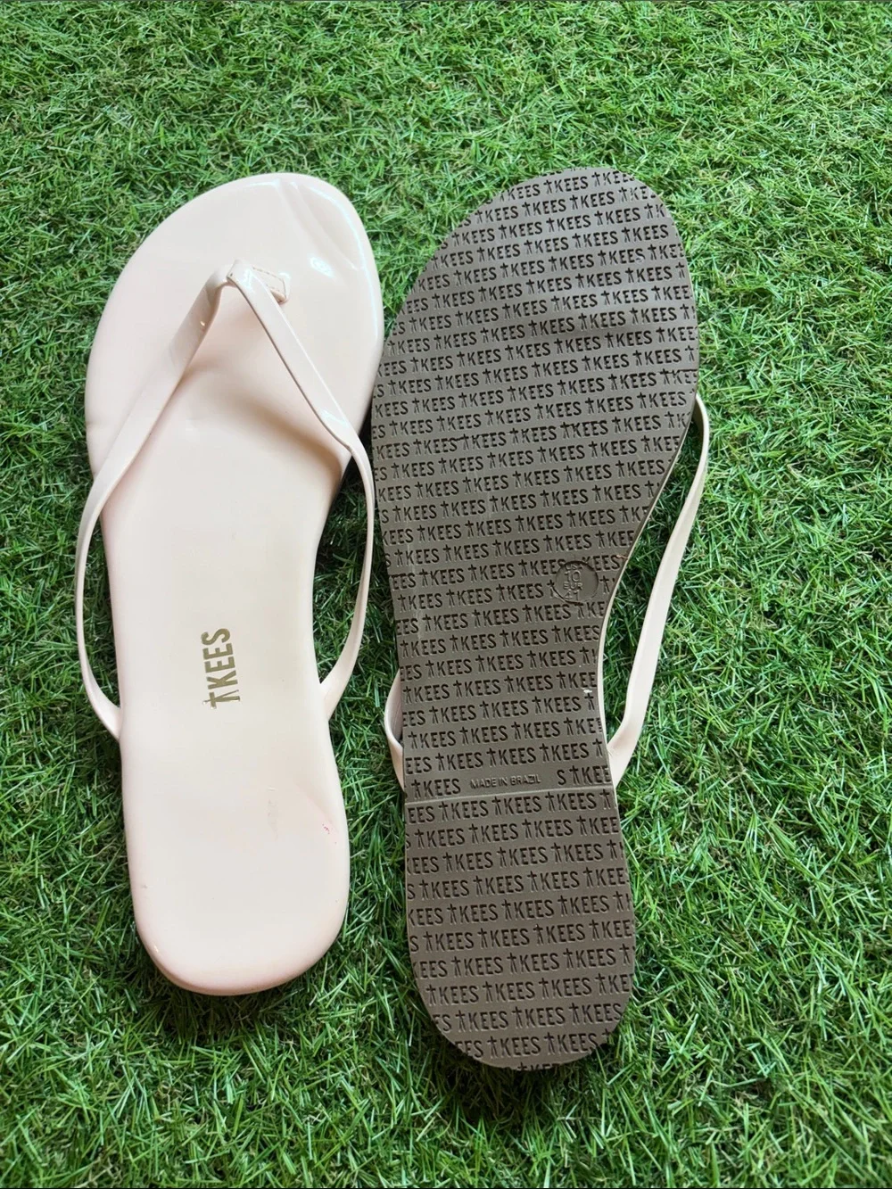 TKEES Nude Pink Jelly Thong Sandals